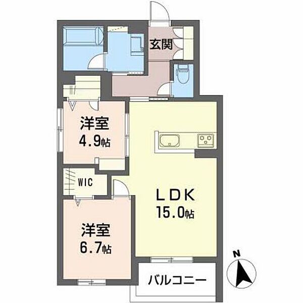 ミラベルシエロ 202｜広島県広島市安佐南区西原9丁目(賃貸マンション2LDK・2階・62.65㎡)の写真 その2