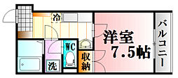 SKビルディング 1Kの間取図画像