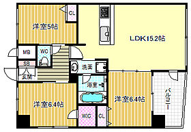 エステムプラザ梅田  ｜ 大阪府大阪市北区曾根崎1丁目（賃貸マンション3LDK・8階・67.41㎡） その2