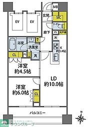 プレミスト大山 2LDKの間取図画像
