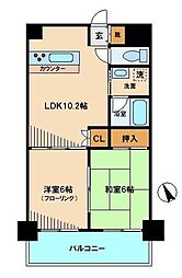 カーサ・プリモ 2LDKの間取図画像