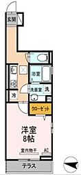 フォートエムズ 1Kの間取図画像