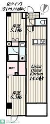 ロイジェント豊島園 2LDKの間取図画像