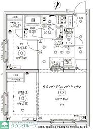 西武池袋線 椎名町駅 徒歩9分の賃貸マンション 1階2LDKの間取り
