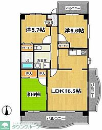 西武池袋線 大泉学園駅 バス13分 長久保下車 徒歩1分の賃貸マンション 1階3LDKの間取り