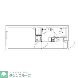 都営大江戸線 新江古田駅 徒歩10分の賃貸マンション 1階1Kの間取り