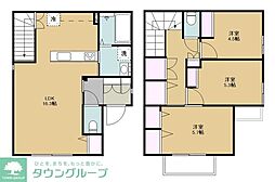 西武池袋線 保谷駅 徒歩19分の賃貸一戸建て 3LDKの間取り