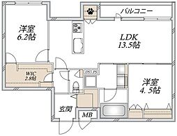 間取図画像 2LDK