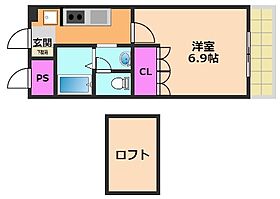 エスポアール  ｜ 大阪府高槻市宮田町1丁目（賃貸マンション1K・2階・24.84㎡） その2