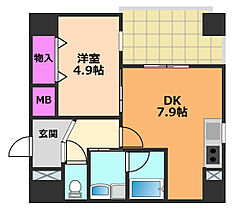 Gluck芥川  ｜ 大阪府高槻市芥川町1丁目（賃貸マンション1LDK・3階・34.79㎡） その2