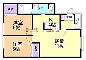 SPRING 201 ｜ 北海道函館市桔梗4丁目33-12（賃貸アパート2LDK・2階・61.88㎡） その2