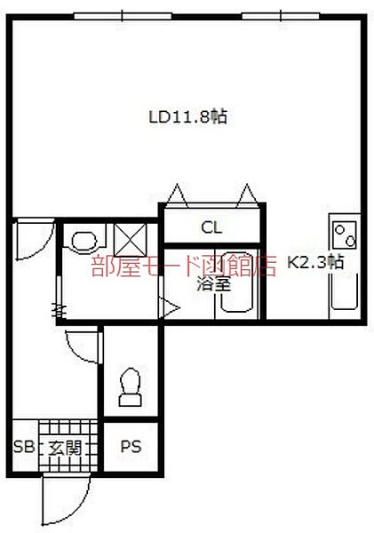 ピュアライフハーモニー 101｜北海道函館市五稜郭町(賃貸マンション1K・1階・31.40㎡)の写真 その2