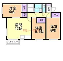 Site Ef (サイトエフ) 201 ｜ 北海道函館市中島町14-5（賃貸マンション3LDK・2階・71.55㎡） その2