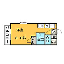 福岡県久留米市原古賀町23-18（賃貸マンション1R・4階・24.00㎡） その2