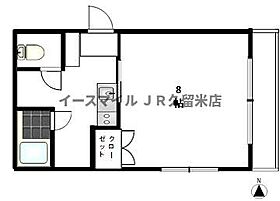 福岡県久留米市本町17-10（賃貸マンション1K・4階・25.00㎡） その2