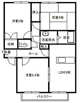 ハミングタウン合川  ｜ 福岡県久留米市合川町1054-2（賃貸アパート3LDK・2階・60.34㎡） その2