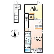 福岡県久留米市津福今町（賃貸アパート1LDK・2階・42.38㎡） その2