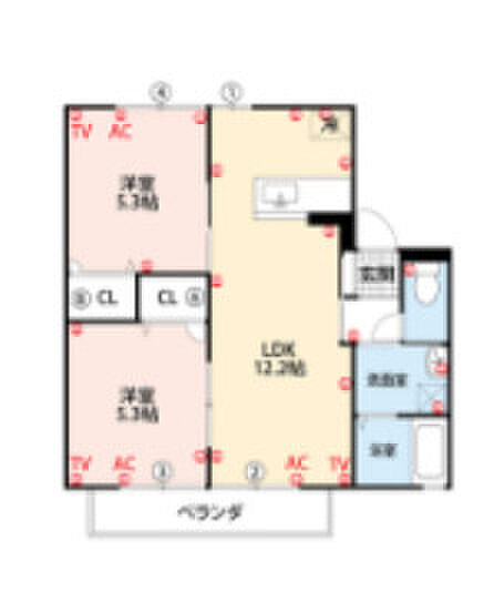 三養基ガーデンハイム 102｜佐賀県三養基郡みやき町大字簑原(賃貸アパート2LDK・1階・50.05㎡)の写真 その5