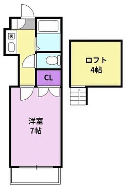 福岡県久留米市野中町(賃貸アパート1K・1階・18.00㎡)の写真 その2