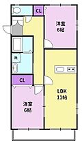 カーザ・ミアII  ｜ 福岡県久留米市合川町448（賃貸アパート2LDK・1階・53.98㎡） その2