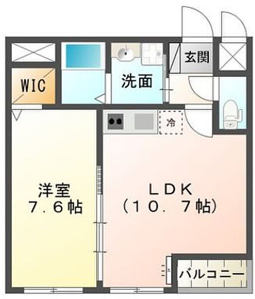 i-class（アイクラス） ｜福岡県久留米市東櫛原町(賃貸アパート1LDK・3階・41.03㎡)の写真 その2