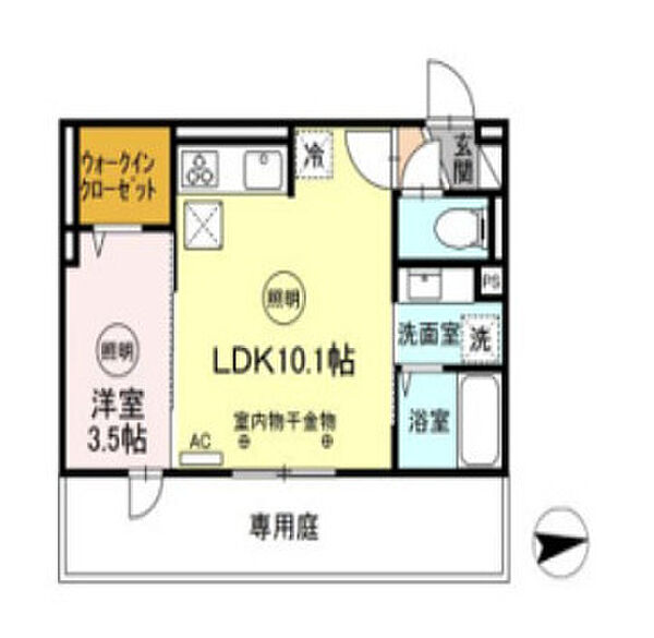 Ｄ-ＲＯＯＭ　ＦＩＲＳＴ　大善寺駅前 203｜福岡県久留米市大善寺大橋1丁目(賃貸アパート1LDK・2階・33.38㎡)の写真 その2