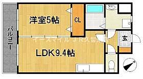 福岡県久留米市東合川8丁目（賃貸マンション1LDK・2階・34.78㎡） その2