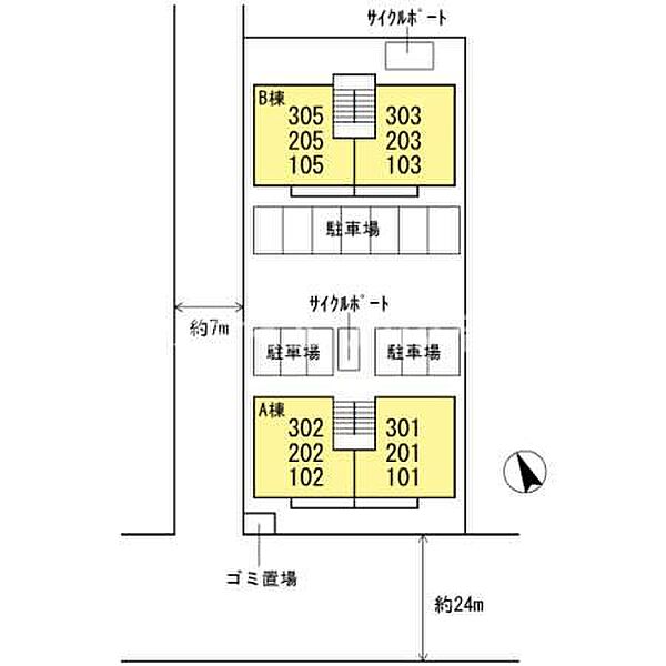 福岡県久留米市東櫛原町(賃貸アパート3DK・2階・59.67㎡)の写真 その3