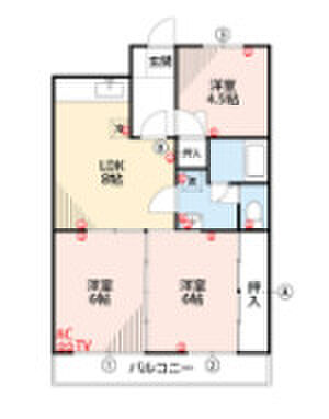 ニューロイヤルビル ｜福岡県久留米市長門石5丁目(賃貸マンション3LDK・3階・61.88㎡)の写真 その2