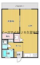 福岡県久留米市野中町1231-2（賃貸アパート1DK・2階・33.00㎡） その2