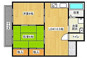 福岡県うきは市吉井町福益801-2（賃貸アパート2LDK・2階・45.13㎡） その2