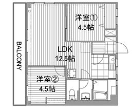 福岡県久留米市諏訪野町1926-1（賃貸マンション2LDK・4階・48.00㎡） その2