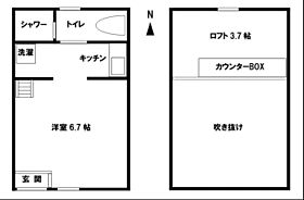 福岡県久留米市草野町草野432-1（賃貸アパート1K・1階・17.40㎡） その2