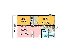 福岡県久留米市合川町189-1（賃貸マンション2LDK・1階・63.49㎡） その2