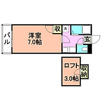 福岡県久留米市野中町113-2（賃貸アパート1K・1階・22.00㎡） その2