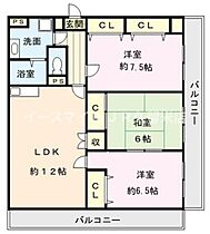 ＧＲＥＥＮ　ＨＩＬＬＳ　津福 103号 ｜ 福岡県久留米市津福本町820（賃貸マンション3LDK・1階・74.00㎡） その2