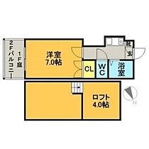 福岡県久留米市野中町644（賃貸アパート1K・2階・19.17㎡） その2