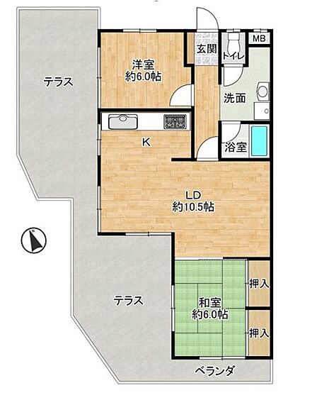 2LDK 間取り