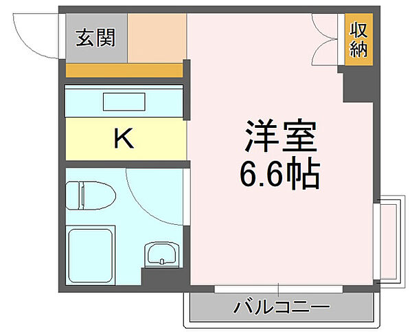 パークマンション 405｜静岡県静岡市駿河区稲川２丁目(賃貸マンション1R・4階・19.60㎡)の写真 その2