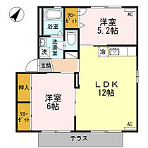 サントソラル　B 101 ｜ 静岡県静岡市駿河区宮竹２丁目（賃貸アパート2LDK・1階・54.00㎡） その2