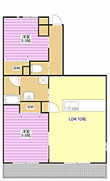 間取図画像 2LDK