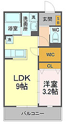 モデラート馬渕 1LDKの間取図画像