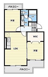 メイ'92 2LDKの間取図画像