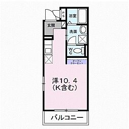 ティアラ・ハピネス ワンルームの間取図画像