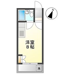 メゾン池田 ワンルームの間取図画像