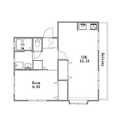 エスパーダ草薙 1LDKの間取図画像