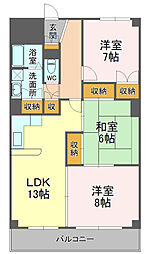 サングレース新川 3LDKの間取図画像