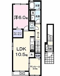 ディオネ 1LDKの間取図画像