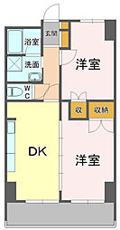 ヴィラ茶町通り 2DKの間取図画像