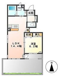 D.フィールド 2LDKの間取図画像